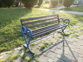 stylish and modern bench for the garden