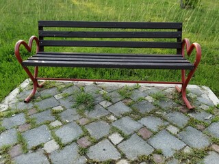 stylish and modern bench for the garden