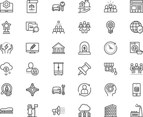 business vector icon set such as: mouse, mechanic, president, firewall, timer, first, repair, podium, compliance, reminder, click, crowd, driving, wealth, agitation, coding, clockwise, datacenter