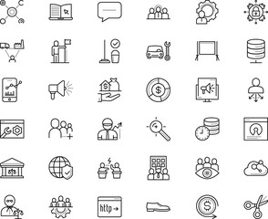 business vector icon set such as: payment, car, fund, tie, flag, trainer, jurisprudence, png, technical, learner, circle, cleaner, justice, lucrative, padlock, female, museum, conversation, judge