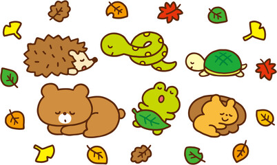 冬眠する動物たち