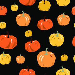 halloween pumpkins seamless pattern