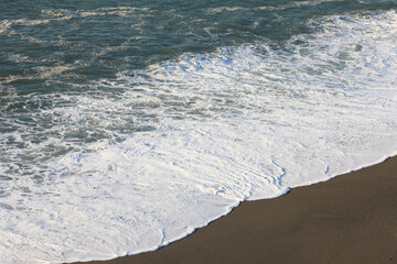 桂浜の波打ち際
