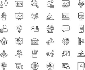 Fototapeta premium business vector icon set such as: structure, factory, generation, remark, training, sheet, organizer, speed, holding, time, balloon, public, analytics, countdown, interactive, conveyor, error