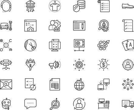 Business Vector Icon Set Such As: Single, Lead Conversion, Blue, Solar, Chair, Robot, Currency, Fix, Microphone, Speed, Courier, Interior, Formal, E-mail, Garage, Safe, Foot, Statistic, Mechanic