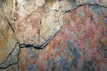 Scaly surface of a slate rock plate