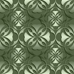 Cut out shapes with shadow as a pattern...Imitation colored metal foil...3D background for printing on wrapping paper.Background with regular shape.