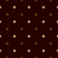 Polka dot pattern. Simple polka dots are repeated. Suitable design as a background, wrapping paper, packaging and more.Regular filled circles as a seamless texture.