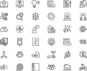 business vector icon set such as: housing, geography, professional, hr, router, keyhole, spread, real, doc, ui, wheel, key, cash, search settings, superannuation, cycle, learning, industrial, manager