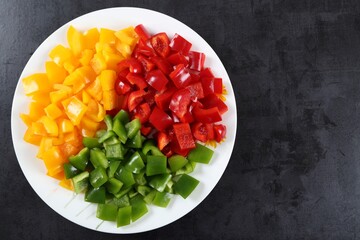 Colorful peppers. - 383467155