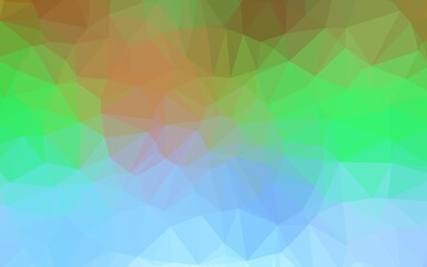 Fototapeta premium Light Multicolor, Rainbow vector polygonal template.