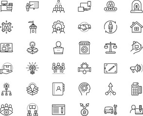business vector icon set such as: quarantine, seminar, change, connection, purchase, coach, call, parcel, campaign, shiny, exterior, judicial, plumber, password, pencil, map, birth, laundry, pipe