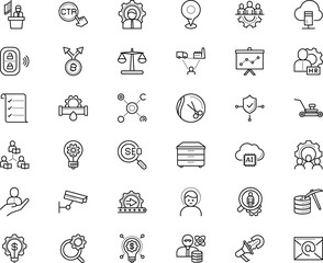 business vector icon set such as: generate, explorer, private, isometric, personnel, lawnmower, preferences, exam, planning, invoice, stylist, droplet, indoors, scroll, ill, shipping, interface