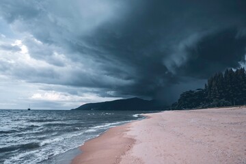 storm on the beach