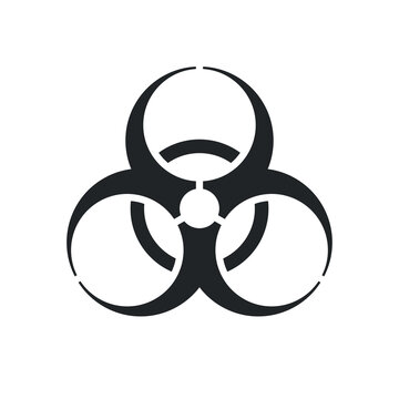 Black and white biohazard symbol