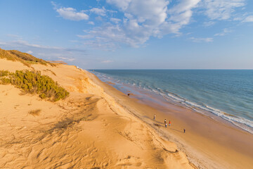 sand dunes and sea