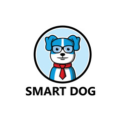 Smart Dog Logo Template Design Vector