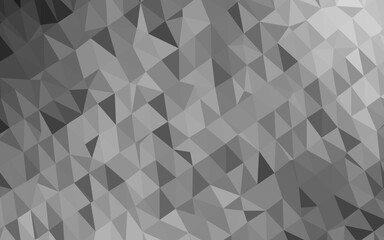 Light Silver, Gray vector abstract polygonal texture.