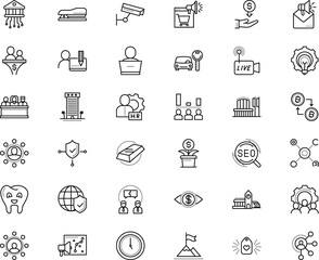 business vector icon set such as: round, brand, loud, challenge, judge, cleaning, children, stationery, mining, motivational, quiz, top, committee, caution, privacy, love, detailed, railroad, leads