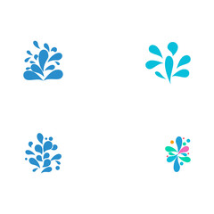 Set water splash icon vector illustration design template