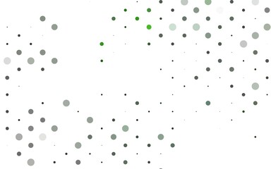 Light Green vector background with bubbles.