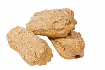 Baking sweet cookies with filling on a white background