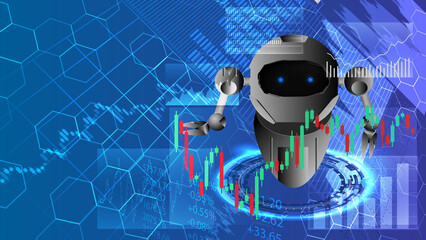 Artificial intelligence and stock charts.