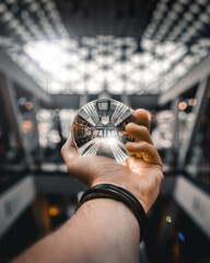 hand holded Lensball at Bàlna Budapest