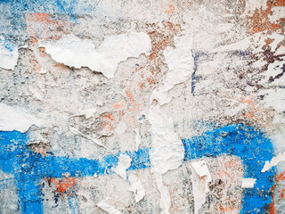 Vintage old posters stuck and torn on the wall in your grunge background
