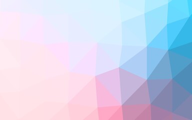 Light Blue, Red vector polygonal template.