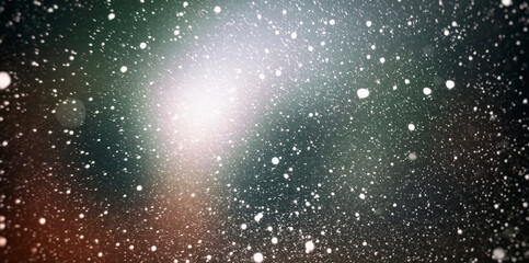 A lot of blurry lights and noise on abstract pattern