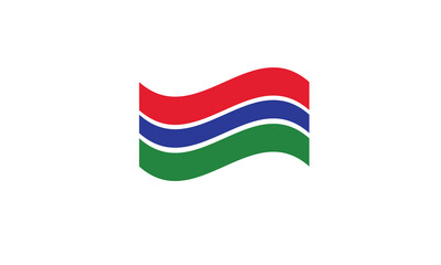 Gambia flag waving vector illustration