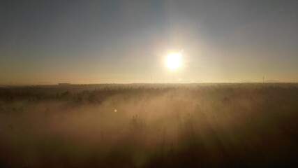 sunrise over the river