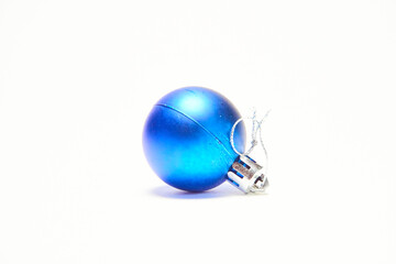 Green Christmas ball on a white background, New Year, Christmas toys, holiday, Christmas.