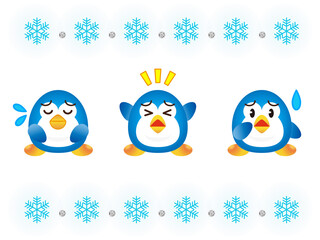 困っているペンギン_ベクター