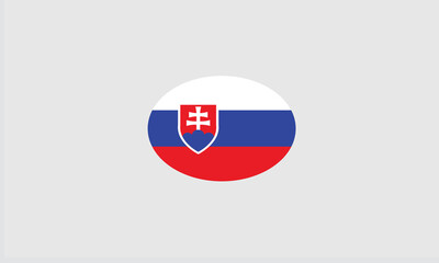 Slovakia oval circle vector illustration