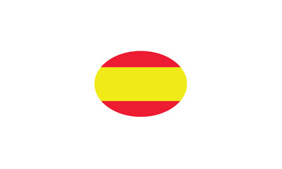 Spain oval circle vector illustration