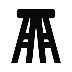 Stool icon for furniture or household equipment company that can be used on brochures, catalogs, web, pattern element, etc.