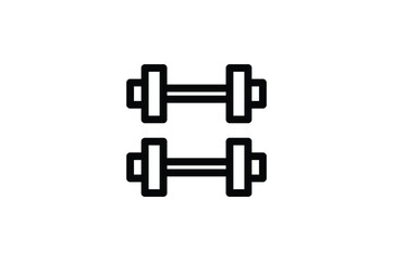 Hotel Outline Icon - Barbells