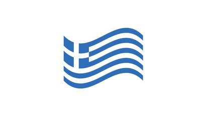 Greece flag waving vector illustration