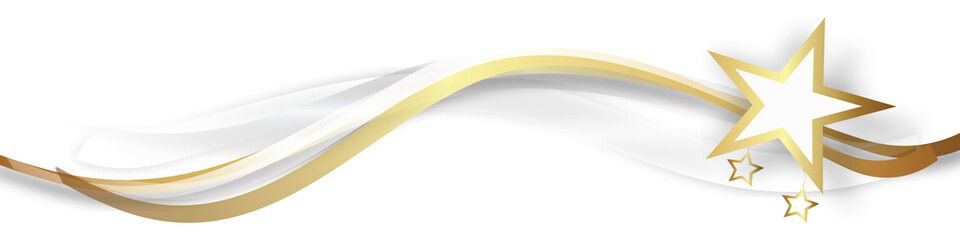 Gold Welle Stern Sterne Wellen Band Banner Weihnachten Hintergrund