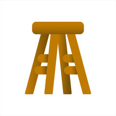 Stool icon for furniture or household equipment company that can be used on brochures, catalogs, web, pattern element, etc.