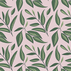 Leaves seamless pattern