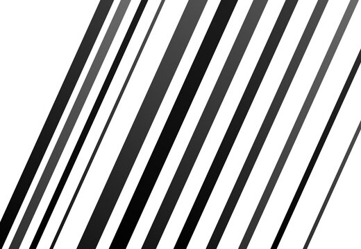Random oblique, diagonal, slanted lines, stripes. Grayscale, black and white geometric abstract vector illustration