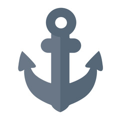 anchor, cartoon illustration, isolated object on white background, vector illustration,