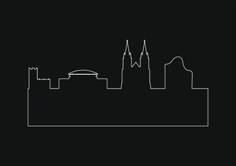 Adelaide city skyline in Australia.