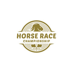 Race Horse Logo design Vector