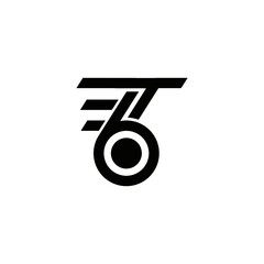 6T FAST LOGO DESIGN ICON VECTOR OF BLACK COLOUR IN THE WHITE BACKGROUND