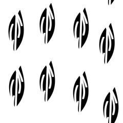 Seamless pattern with hand drawn vector leaves,modern ornament,illustration in doodle style for fabric,wrapping and textile,minimalist nature print, abstract botanical motif for wallpaper and design