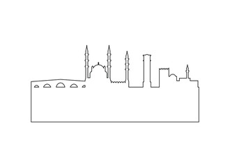 Obraz premium Adana city skyline in Turkey. 